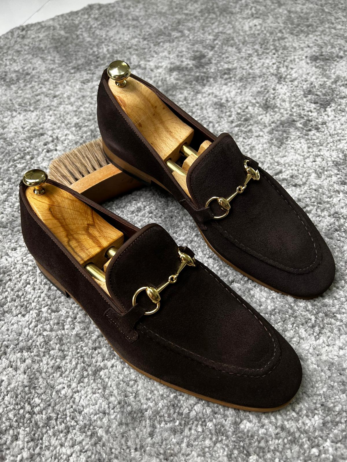 Rava Suede Brown Loafers