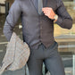 Augusta Black Slim Fit Vest