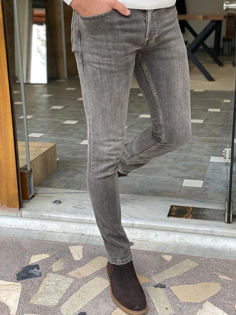 Detroit Gray Slim Fit Jeans