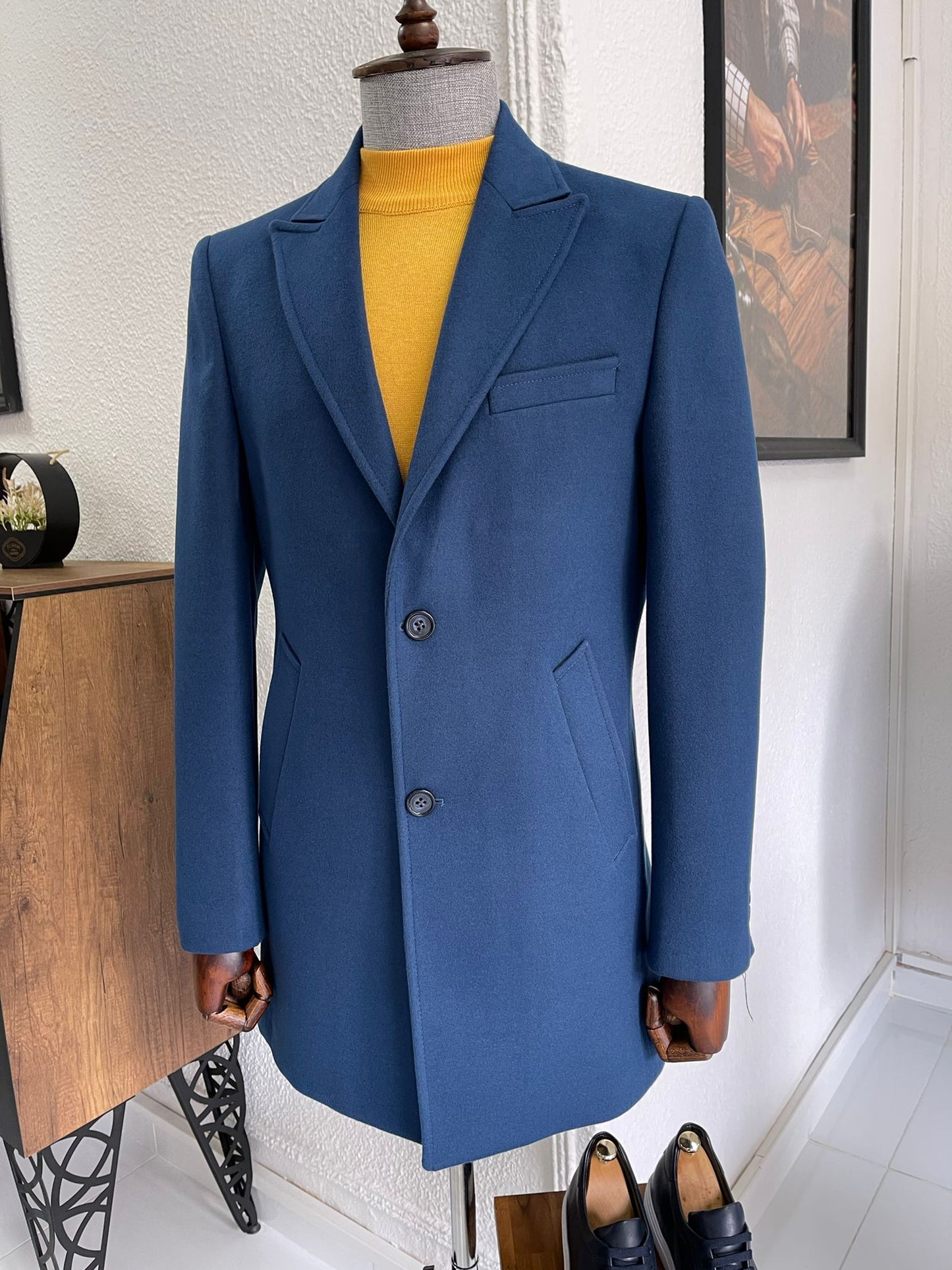 Hamilton Indigo Slim Fit Coat