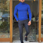 Geneva Sax Striped Turtleneck Knitwear
