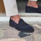 Napoca Suede Navy Blue Loafers