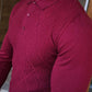 Nittero Claret Red Slim Fit Knitwear