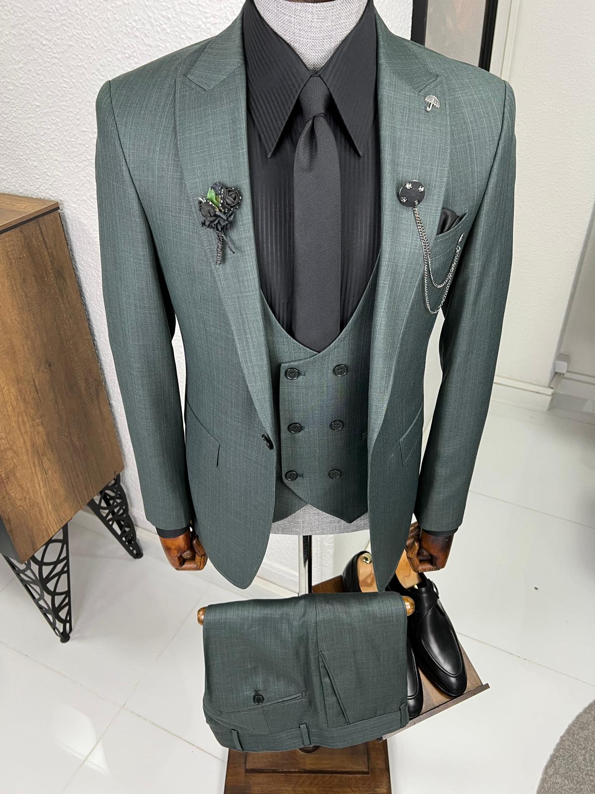 Thomas Green Self-Patterned Slim Fit Suit