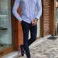 Guarda Blue Striped Slim Fit Shirt