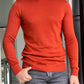 Hamilton Orange Slim Fit Turtleneck Sweater