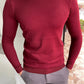Jake Claret Red Slim Fit Sweater