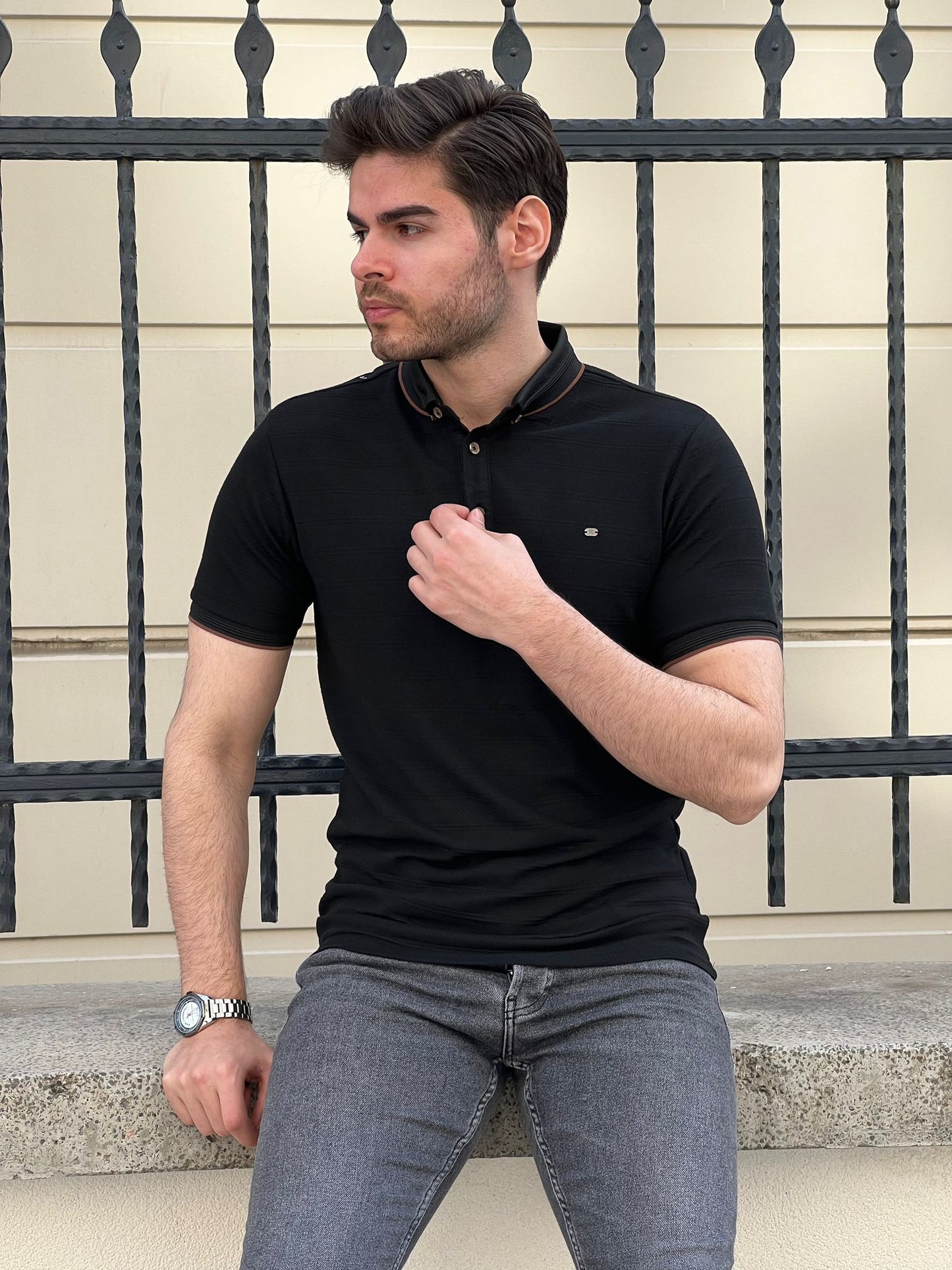 Noah Black Slim Fit T-Shirt