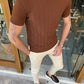 Alejandro Camel Plaid T-Shirt