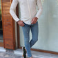 Chester Beige Patterned Slim Fit Shirt