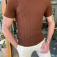 Alejandro Camel Plaid T-Shirt