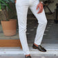 Geneva White Slim Fit Pants