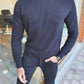 Aachen Black Slim Fit Sweater