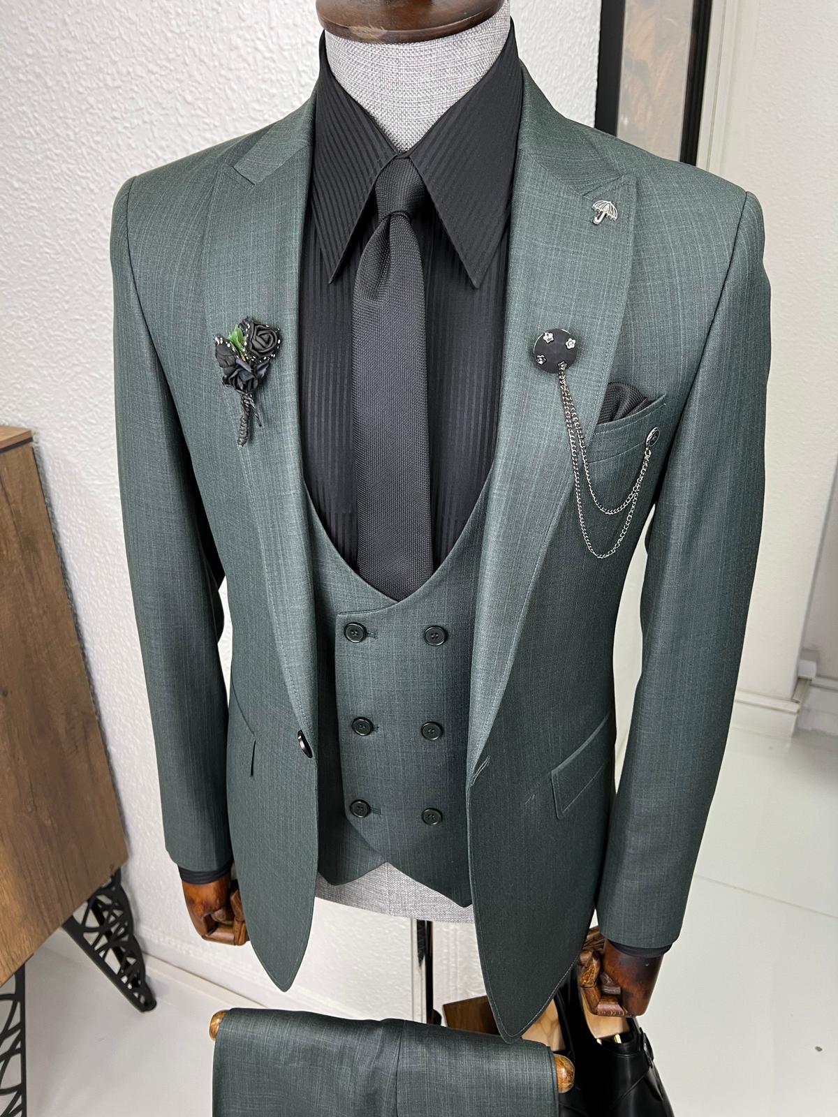 Thomas Green Self-Patterned Slim Fit Suit