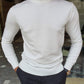 Aachen White Slim Fit Sweater