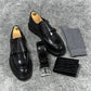 Isaac Black Leather Shoes