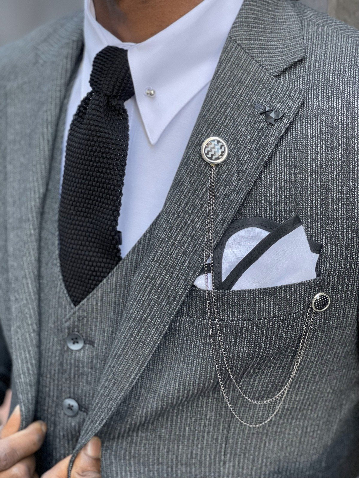 Lecce Dark Gray Slim Fit Suit