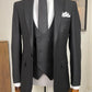 Blake Black Patterned Slim Fit Suit