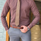 Adam Brown Slim Fit Shirt