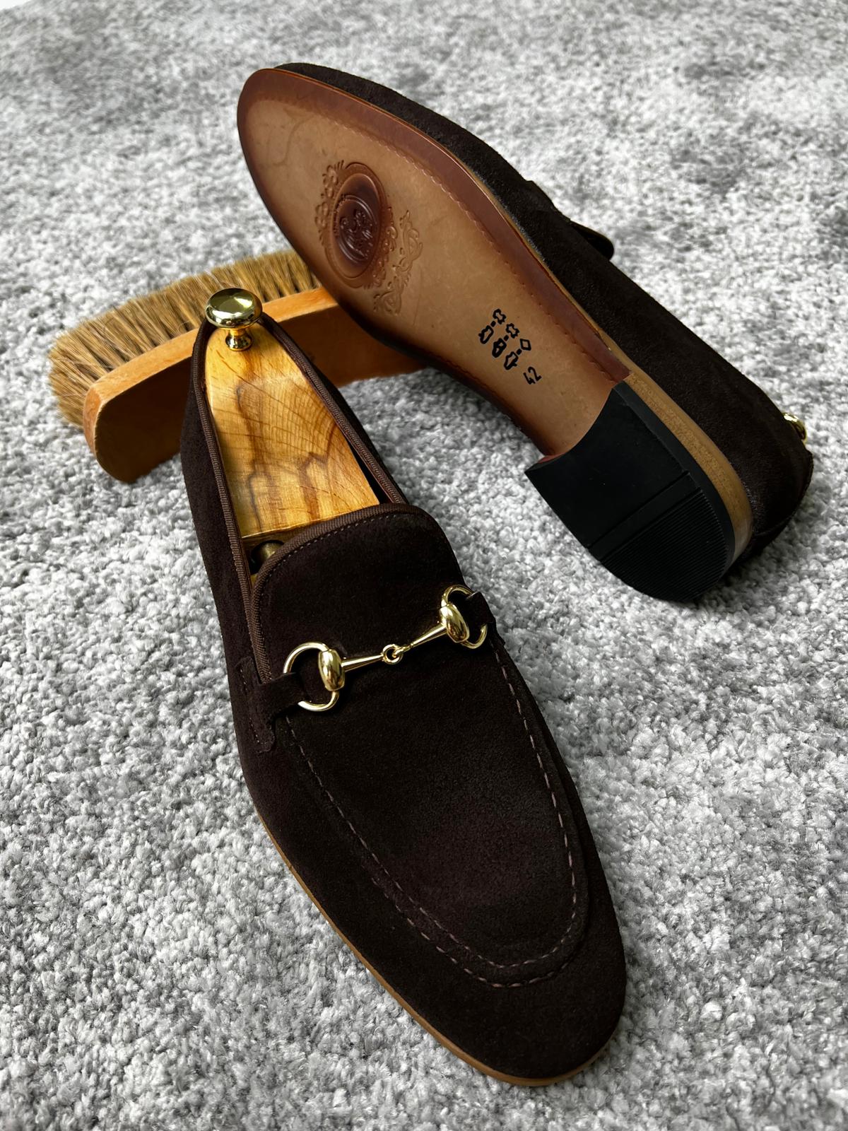 Rava Suede Brown Loafers