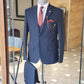 Varese Navy Blue Striped Slim Fit Suit