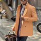Modena Beige Slim Fit Coat