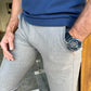 Loris Gray Slim Fit Pants