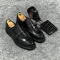 Isaac Black Leather Shoes