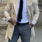 Pistoia Beige Slim Fit Trench Coat