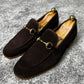 Rava Suede Brown Loafers