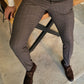 Ascona Brown Plaid Slim Fit Pants