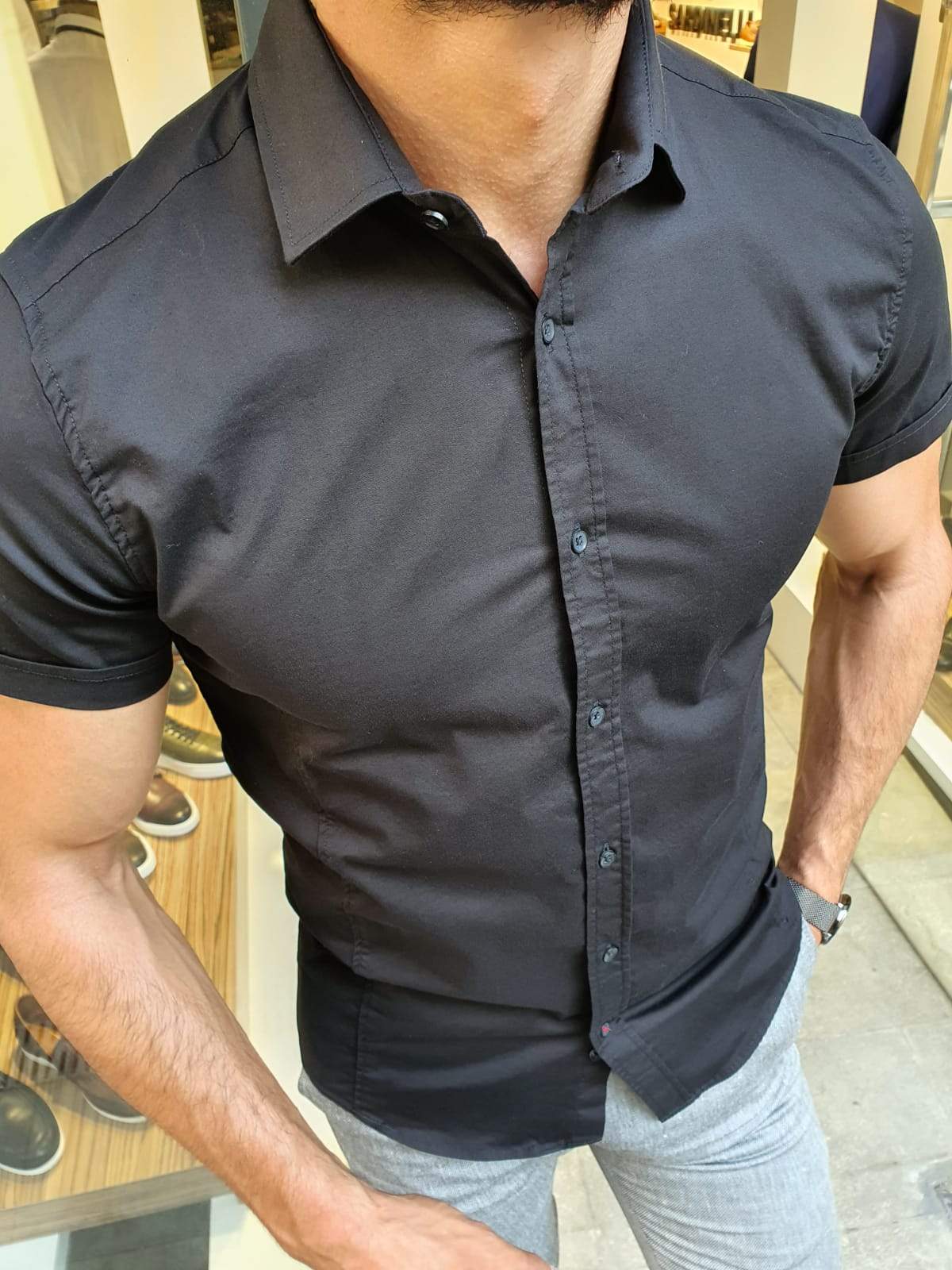 Vigo Black Short Sleeve Shirt