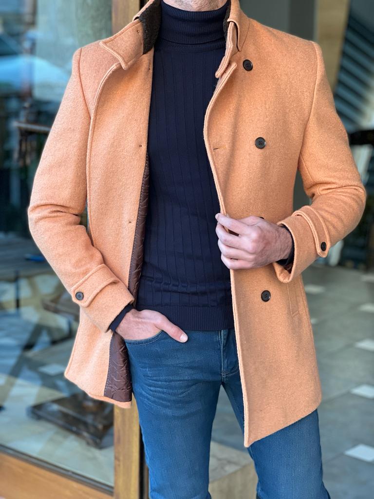 York Camel Double Breasted Coat