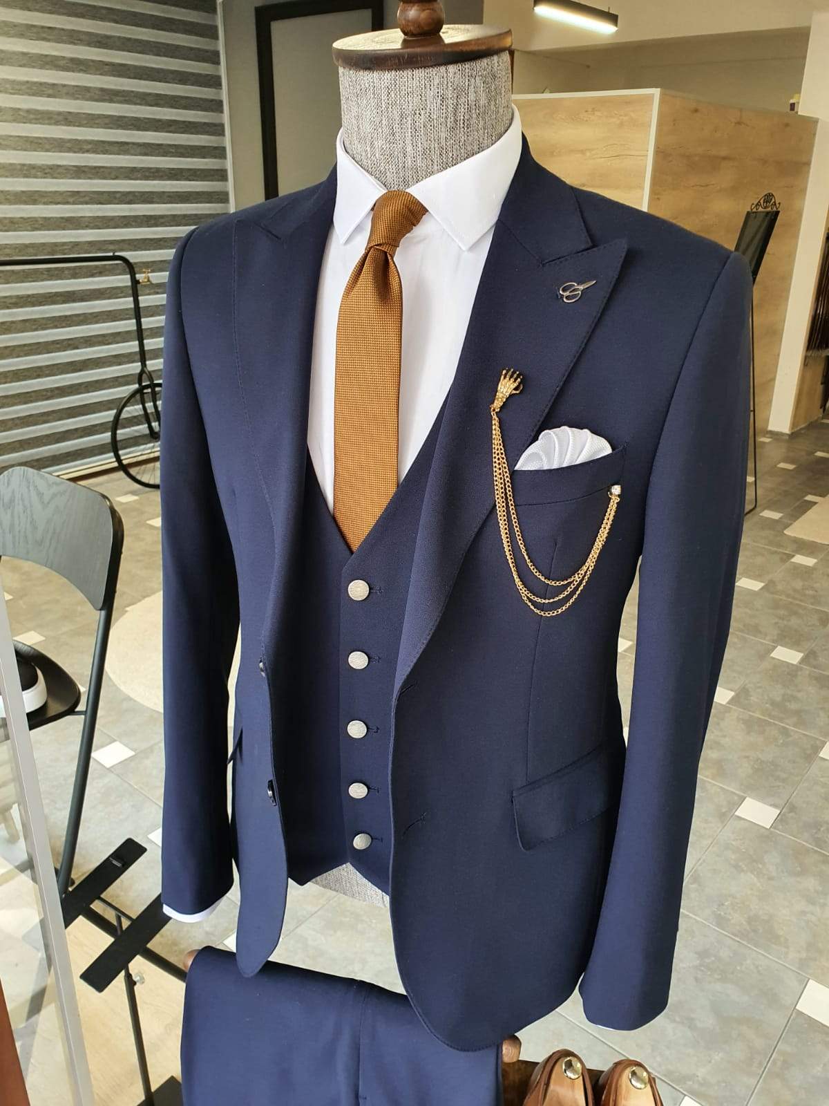 Varese Navy Blue Slim Fit Suit