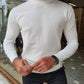 Aachen White Slim Fit Sweater