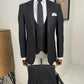 Blake Black Patterned Slim Fit Suit