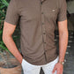 Elche Khaki Slim Fit Shirt