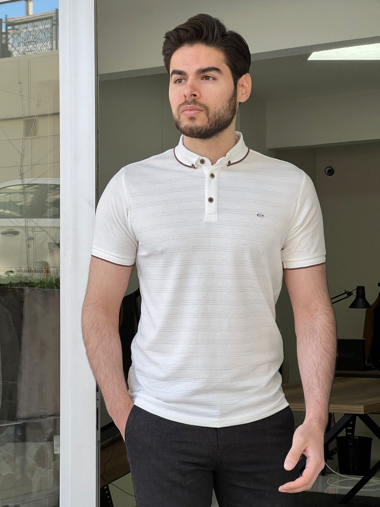 Noah White Slim Fit T-Shirt