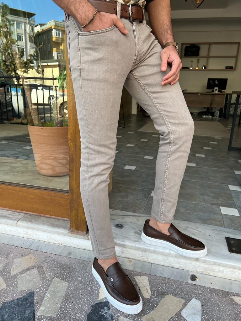 Cruz Beige Slim Fit Jeans