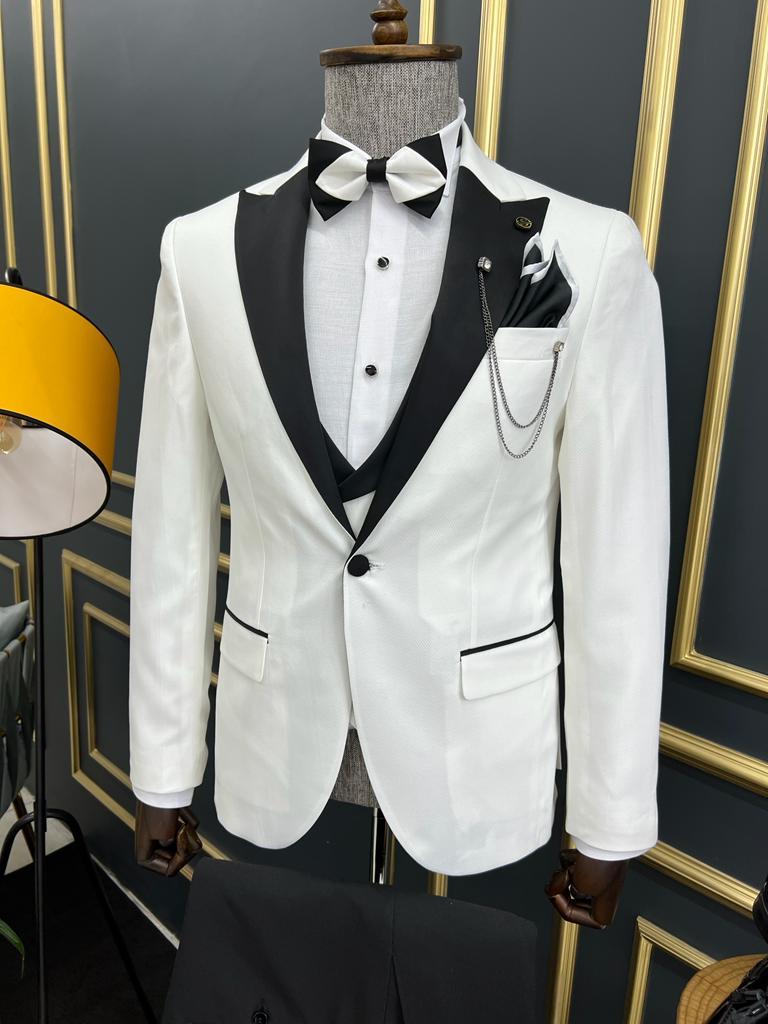 Leon White Tuxedo Suit