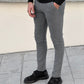 Siena Gray Self-Patterned Pants