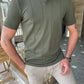 Alvaro Khaki Striped Slim Fit T-Shirt