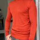Hamilton Orange Slim Fit Turtleneck Sweater
