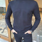 Aachen Black Slim Fit Sweater
