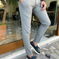 Loris Gray Slim Fit Pants