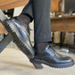 Fresno Black Croco Leather Shoes