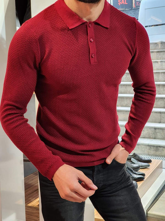 Barga Claret Red Knitwear