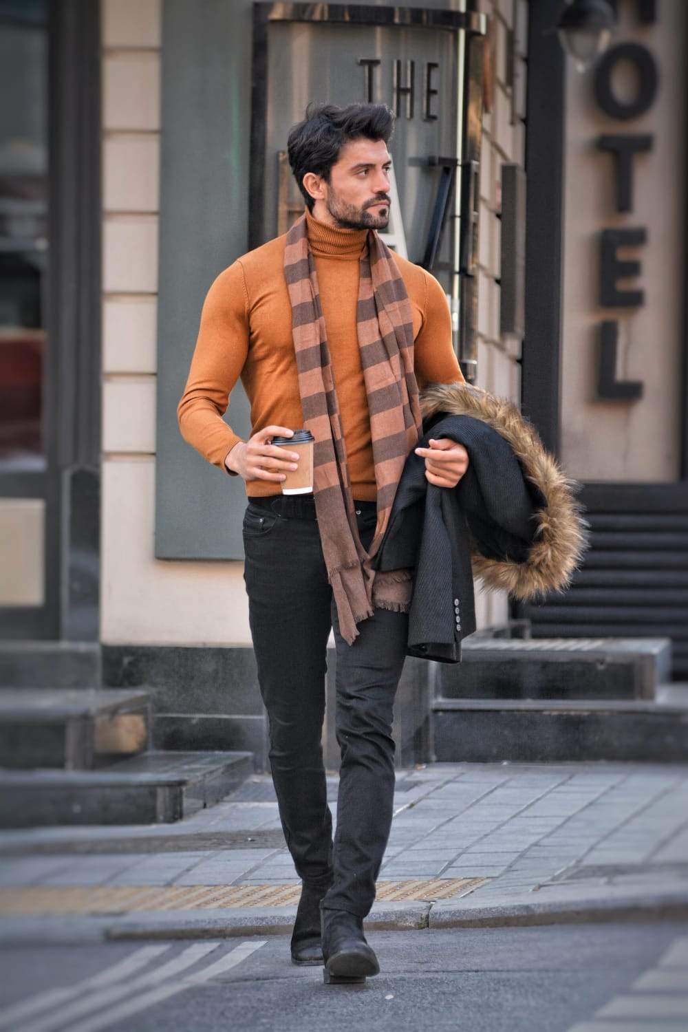 Ascona Camel Turtleneck Knitwear