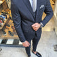 Palma Black Striped Slim Fit Suit