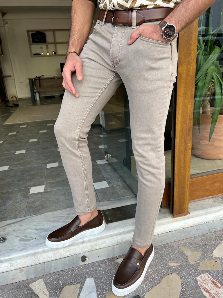 Cruz Beige Slim Fit Jeans